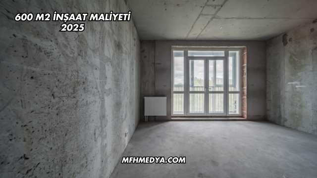 600 m2 İnşaat Maliyeti 2025