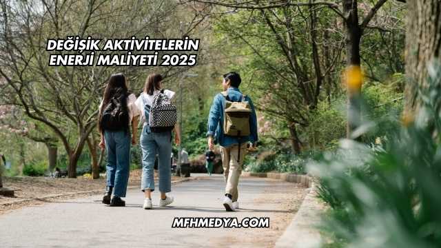 Değişik Aktivitelerin Enerji Maliyeti 2025