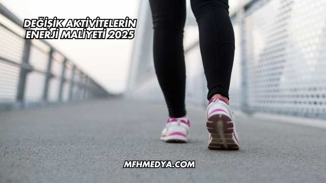 Değişik Aktivitelerin Enerji Maliyeti 2025