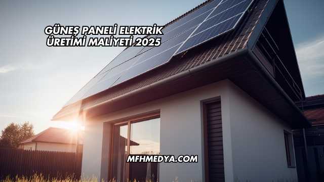 Güneş Paneli Elektrik Üretimi Maliyeti 2025