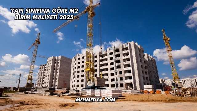 Yapı Sınıfına Göre m2 Birim Maliyeti 2025