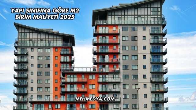 Yapı Sınıfına Göre m2 Birim Maliyeti 2025